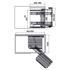 Rổ góc nan Ovan Hafele OLLA (548.21.022) - Inox 304 - Liên hoàn