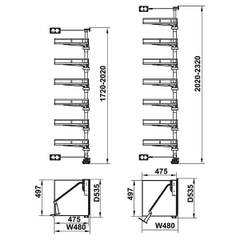 Rổ xoay Hafele KARA VARIO 595.82.815