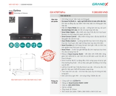 Máy hút mùi GrandX GX H70F76Pro