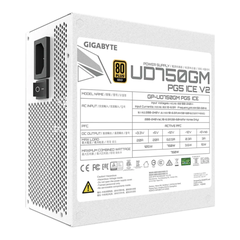 Nguồn máy tính Gigabyte GP-UD750GM PG5 V2 ICE 750W (80 PLUS Gold/ Full modular/Màu Trắng)