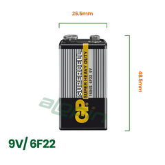 Pin GP Supercell 9V / 6F22 - Chính Hãng