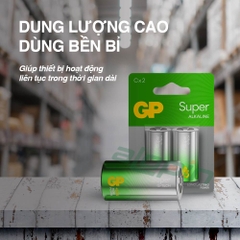 Pin GP Super Alkaline D 1.5V (Pin Đại) – Chính Hãng