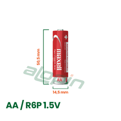 Pin Maxell AA/ R6P 1.5V (Vỉ 4 Tặng 4 AAA) – Chính Hãng