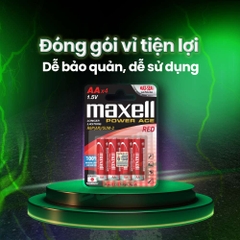 Pin Maxell AA/ R6P 1.5V (Vỉ 4 Tặng 4 AAA) – Chính Hãng