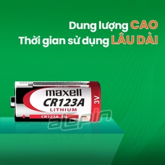 Pin Maxell CR123A Lithium 3V - Chính Hãng