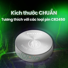 Pin Maxell CR2450 Lithium 3V (Vỉ 1 Viên) - Chính Hãng