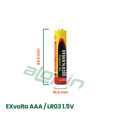 Pin Maxell EXvolta Premium Alkaline AAA/ LR03 1.5V (Vỉ 2 Viên) - Chính Hãng
