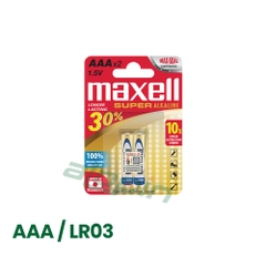 Pin Maxell Alkaline AAA / LR03 1.5V (Vỉ 2 Viên) - Chính Hãng