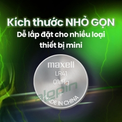 Pin Maxell Alkaline LR41 (AG3 / 192) - Chính Hãng