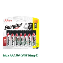 Pin Energizer Max AA 1.5V (Vỉ 8 Tặng 4) - Chính Hãng
