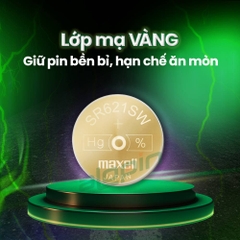 Pin Maxell SR621SW/ 364 Gold (Đồng Hồ Đeo Tay) - Chính Hãng