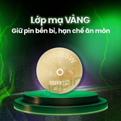 Pin Maxell SR626SW/ 377 Gold (Đồng Hồ Đeo Tay) - Chính Hãng