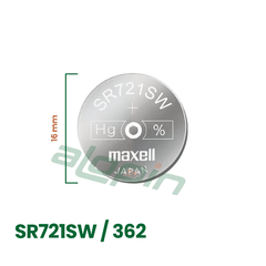 Pin Maxell SR721SW/ 362 (Vỉ 1 Viên) - Chính Hãng