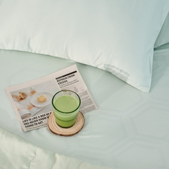 Bộ chăn ga chun Goodnight Airsilk 4CT màu xanh bơ