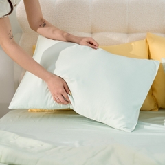 Bộ chăn ga chun Goodnight Airsilk 4CT màu xanh bơ