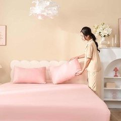 Bộ ga chun Goodnight Airsilk 3CT màu hồng