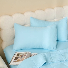 Bộ chăn ga chun Goodnight Airsilk 4CT màu xanh dương