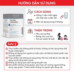 B18C Thực phẩm bảo vệ sức khỏe Zn Zinc Liposomal - Biocyte