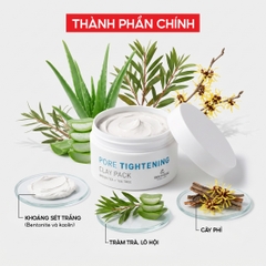 T62 Mặt nạ khoáng sét giúp làm sạch, giảm dầu cho da  Pore Tightening Clay Pack - The Skin House