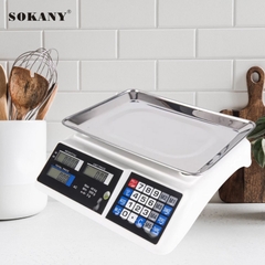 CÂN ĐIỆN TỬ TÍNH TIỀN 40KG ĐỂ BÀN SOKANY (30)