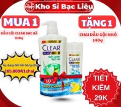 "KM CHAI DẦU GỘI CLEAR BẠC HÀ 630g CHÍNH HÃNG ( Ko áp dụng cho giảm 10%) (4) ‘