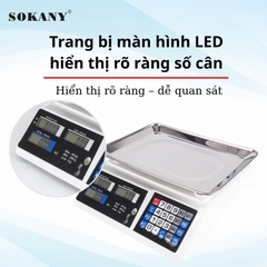 CÂN ĐIỆN TỬ TÍNH TIỀN 40KG ĐỂ BÀN SOKANY (30)