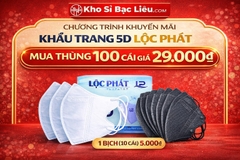 KM Set 10 Khẩu Trang 5D Mark LỘC PHÁT- XUKA (Mua Hộp 10 Set zá 29k) (DUY)'