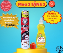 KM CHAI XỊT MUỖI PROMAX BENGAL CHÍNH HÃNG DIỆT 8 LOẠI CÔN TRÙNG ( MUA 1 TẶNG 1 NƯỚC RỬA CHÉN XCLEEN 400g) (6)