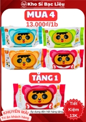 KM🎁Khăn Giấy Ướt Bịch Lớn 600 -650grm ( Trọng Lượng Giấy 250g) Baby không mùi ( MUA 4 TẶNG 1) ( TẶNG THÌ KO CK( 2)