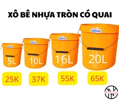 Thùng Bê, Xô Nhựa Vàng 16L Nguyên Ba , Dầy Nặng (5)