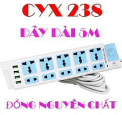 Ổ Cắm Điện Chính Hãng CYX 238 Dây Đồng Nguyên Chất 4 Cổng Sạc Usb 10 Lỗ Cắm (10)