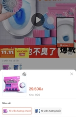 COMBO 10 VIÊN THẢ BỒN CẦU HỒNG NỘI ĐỊA