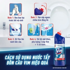 CHAI TẨY RỬA BỒN CẦU NHÀ TẮM VIM 880ml XANH BIỂN (Ko áp dụng giảm 10%)