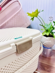 SỌT GIỎ RỔ CÓ 1 NẮP ĐẬY HOKORI 2610 (7) (32x43x30cm)