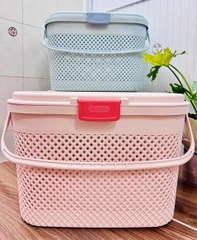 SỌT GIỎ RỔ CÓ 1 NẮP ĐẬY HOKORI 2610 (7) (32x43x30cm)