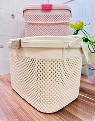 SỌT GIỎ RỔ CÓ 1 NẮP ĐẬY HOKORI 2610 (7) (32x43x30cm)