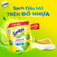 Túi Nước Rửa Chén SUNLIGHT 3,1Kg CHANH 100 Chính Hãng (Ko áp dụng giảm 10%) (4)