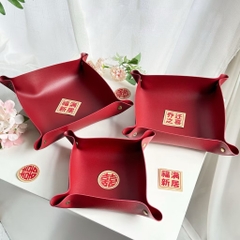 Dĩa Da Đựng Bánh Mứt Hạt Dưa (Ko Ck)