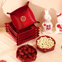 Dĩa Da Đựng Bánh Mứt Hạt Dưa (Ko Ck)