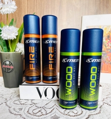 XỊT THƠM TOÀN THÂN, XỊT KHỬ MÙI X-MEN 12H (WOOD - FIRE) 140ml