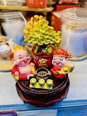 BỘ 6 MÓN TƯỢNG THẦN TÀI CÂY TIỀN VÀNG, LƯ CHUN VÀ ĐẾ, PHONG THUỶ TÀI LỘC MAY MẮN (10)