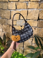 TÚI KẸP NÁCH CARO NƠ KÈM GẤU (10)