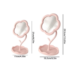 Gương Trang Điểm Mini Để Bàn Hình Bông Hoa (NHỎ)