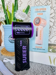 QUẠT CẦM TAY MINI S17 CÓ LED HIỂN THỊ % pin (10)