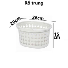 GIỎ 2 QUAI ELIP SIZE VỪA VIỆT NHẬT (3205) (26x20x15cm)