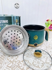 CA NẤU MÌ LẨU ĐIỆN SHANBAN MINI 18cm CÓ LỒNG HẤP (8)
