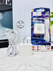 Bộ sạc HOCO C109A (CÓC MẪU MỚI c-c) sạc nhanh 20w+QC3.0 cóc 2 cổng 1U 1C kèm cáp 2 đầu Type C chính hãng (6)