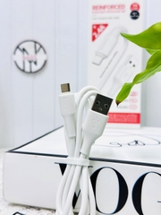 Cáp sạc nhanh 2.4A HOCO X120 Micro cáp usb ra Micro dây nhựa dài 1m chính hãng (1)