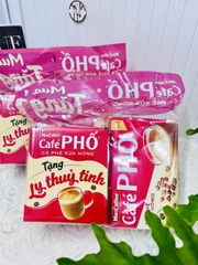 HỘP 10 GÓI CAFE PHỐ NÓNG ( CAFE SỮA ) TẶNG KÈM LY THUỶ TINH LỚN (2)