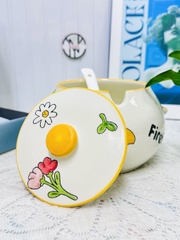 HŨ ĐỰNG DẦU MỠ MẪU HOA HOẠ TIẾT 800ml (6)